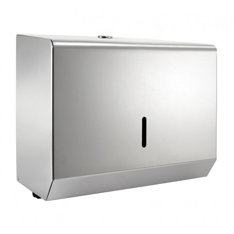 Multifold Polished Steel Interleaved Small Hand Towel Dispenser