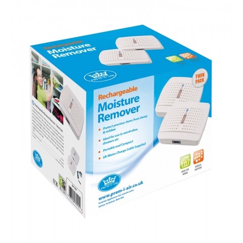 Prem-I-Air Rechargeable Moisture Removal Dehumidifier - Twin Pack