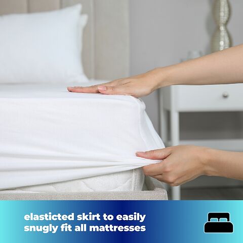 Elasticated skirt to fit all mattress sizes