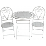 Glamhaus Monaco Outdoor Antique Grey Table and Chair Set