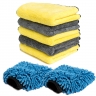 Pro-Kleen Microfibre Cloth and Wash Mitt Kits - 5 cloths, 2 gloves