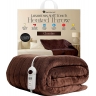 Homefront Luxury Soft Electric Heated Throw Over Blanket with Timer - Chocolate