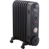 MYLEK Black  Oil Filled Radiator with Thermostat and Timer 2KW