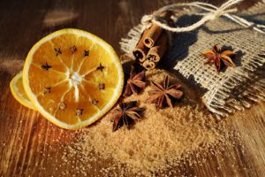 lemon zest and star anise